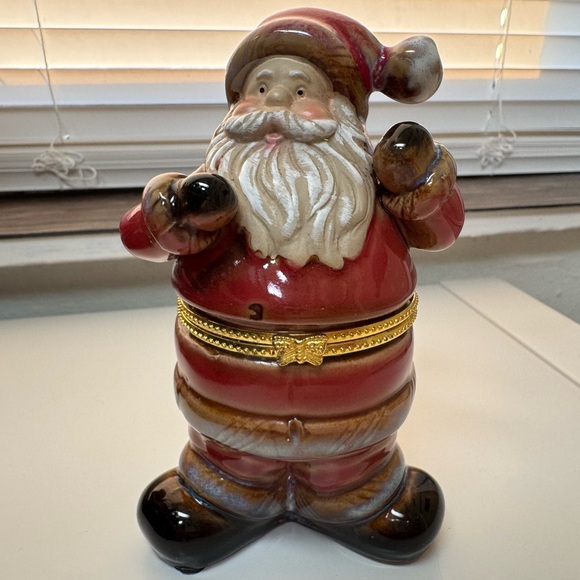 Other - Festive vintage Santa Claus hinge trinket box